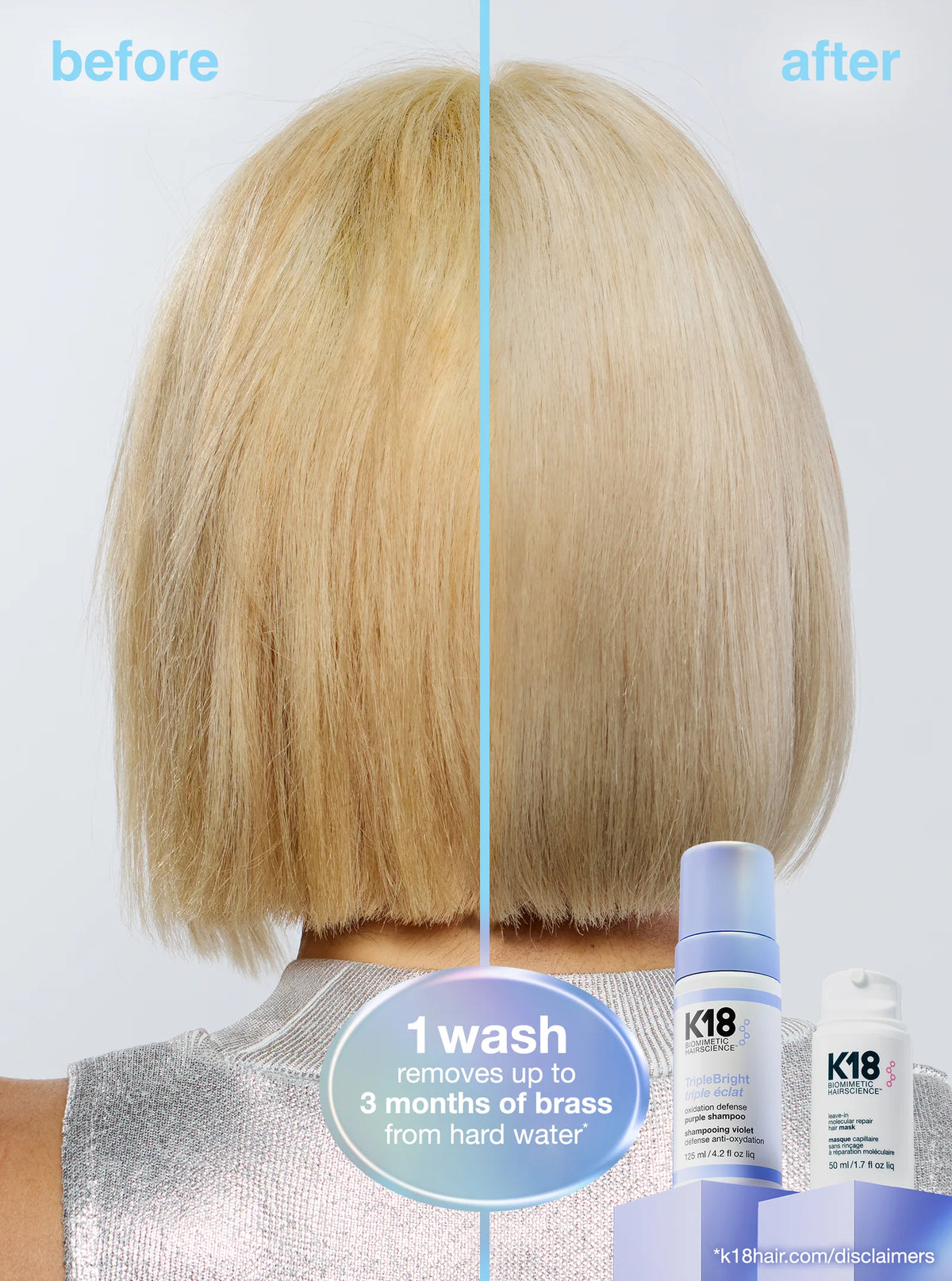 K18 TripleBright Purple Shampoo